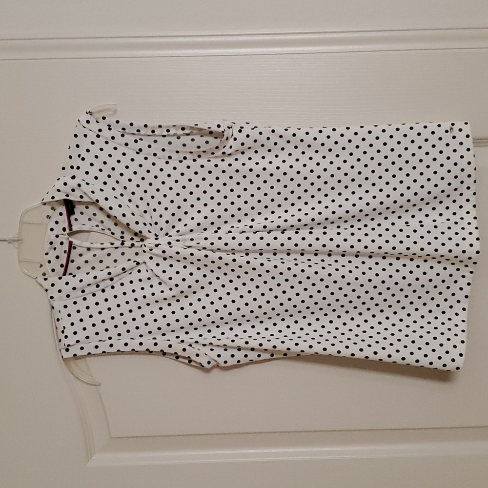 Tommy Hilfiger Women's Medium Polka Dot Blouse